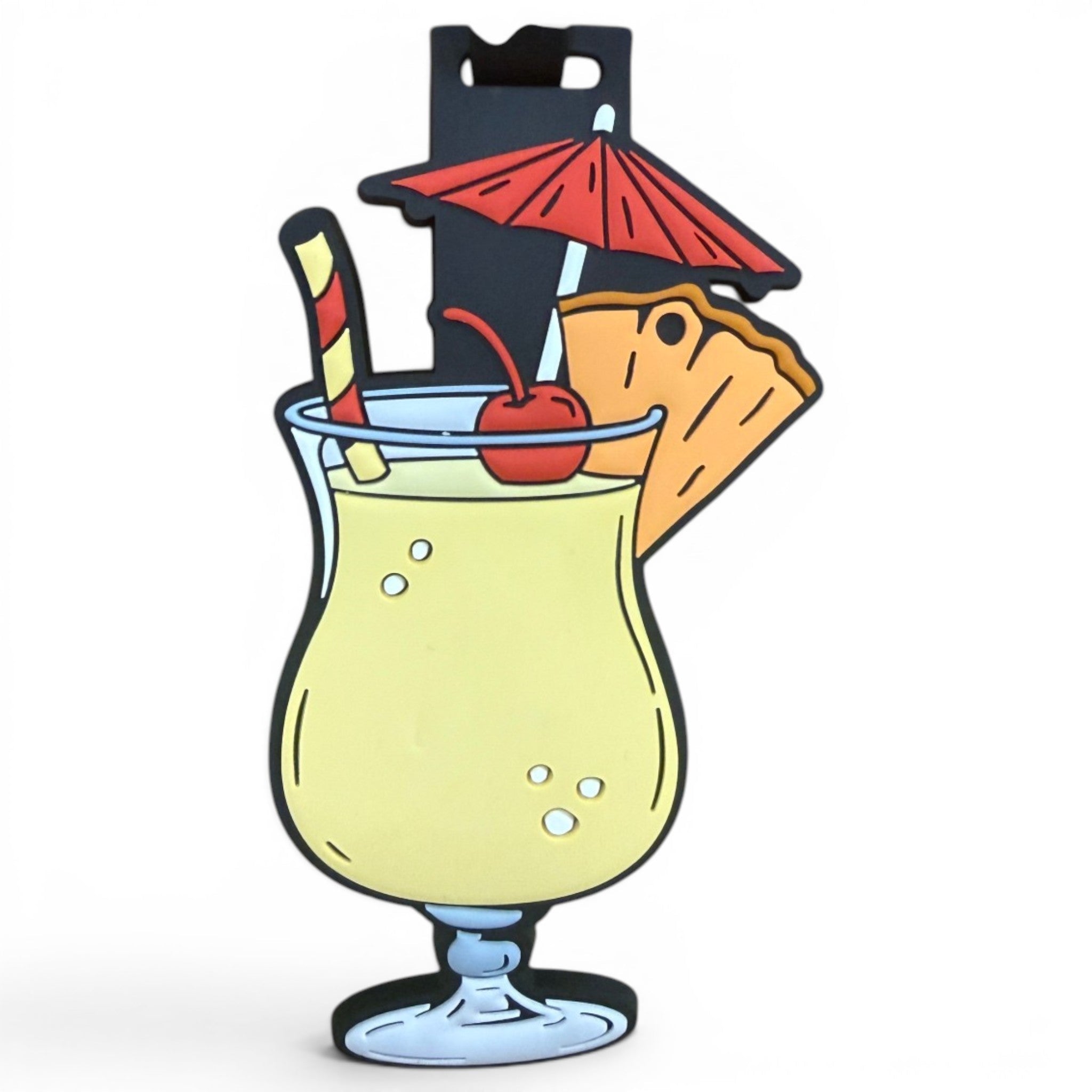 Piña Colada Clip-On Tag | Multi-Use Bag Tag, Travel Tag, Golf Accessory - Black Girl Golf