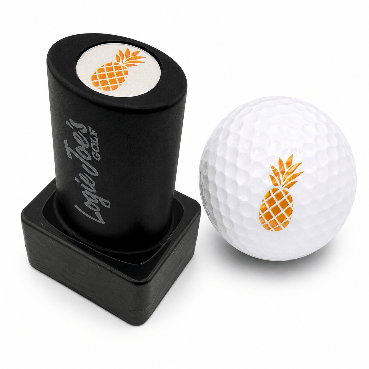 Pineapple Golf Ball Stamp | Quick - Dry Ink Stamper | Easy Ball Identification | Fun Golf Gift - Black Girl Golf