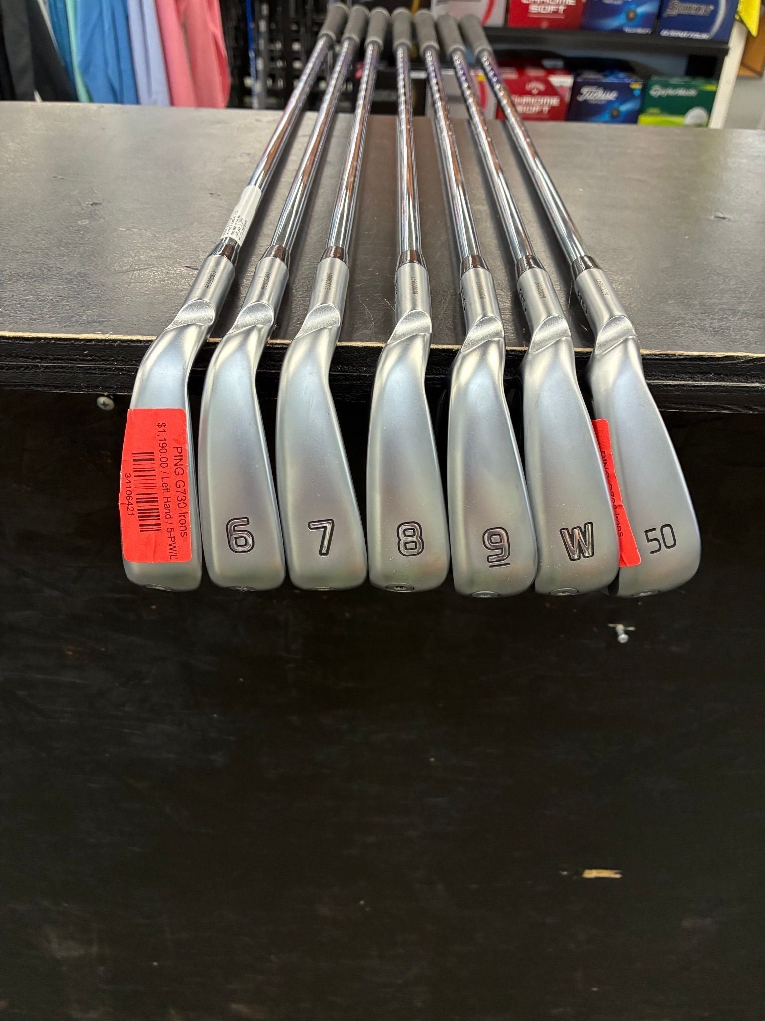 Ping G730 Iron Set Left Hand 5-PW50 Regular Flex (Used) - Black Girl Golf