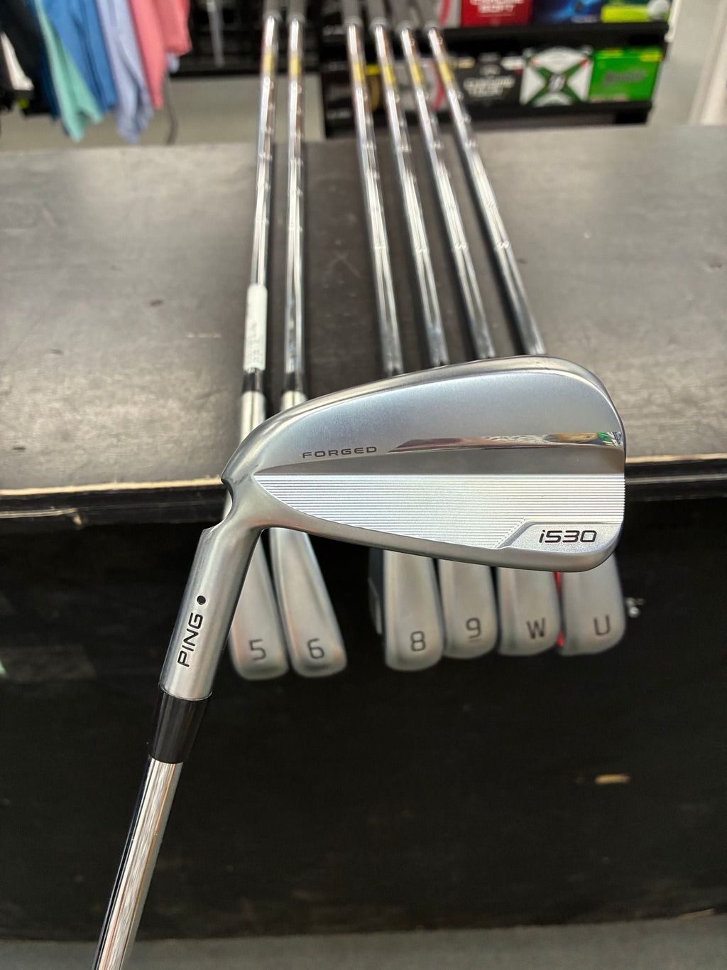 Ping i530 Iron Set Left Hand 5-PWUW Stiff Flex (Used) - Black Girl Golf