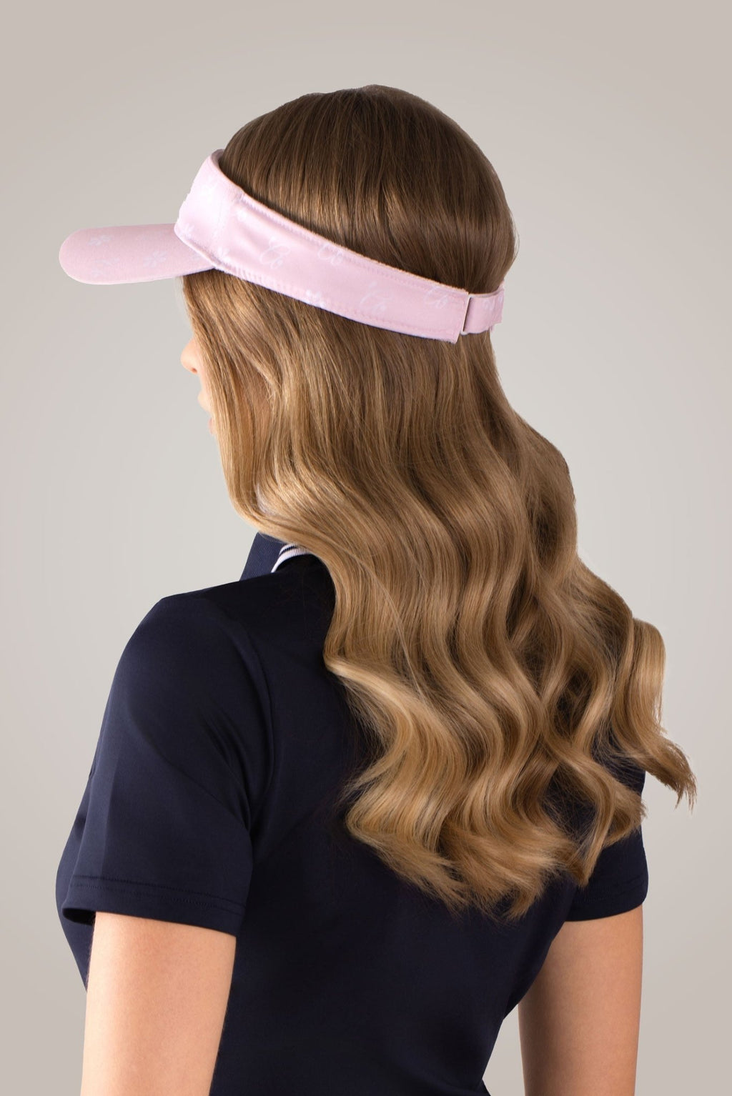 Pink Flowers Sport Visor - Black Girl Golf