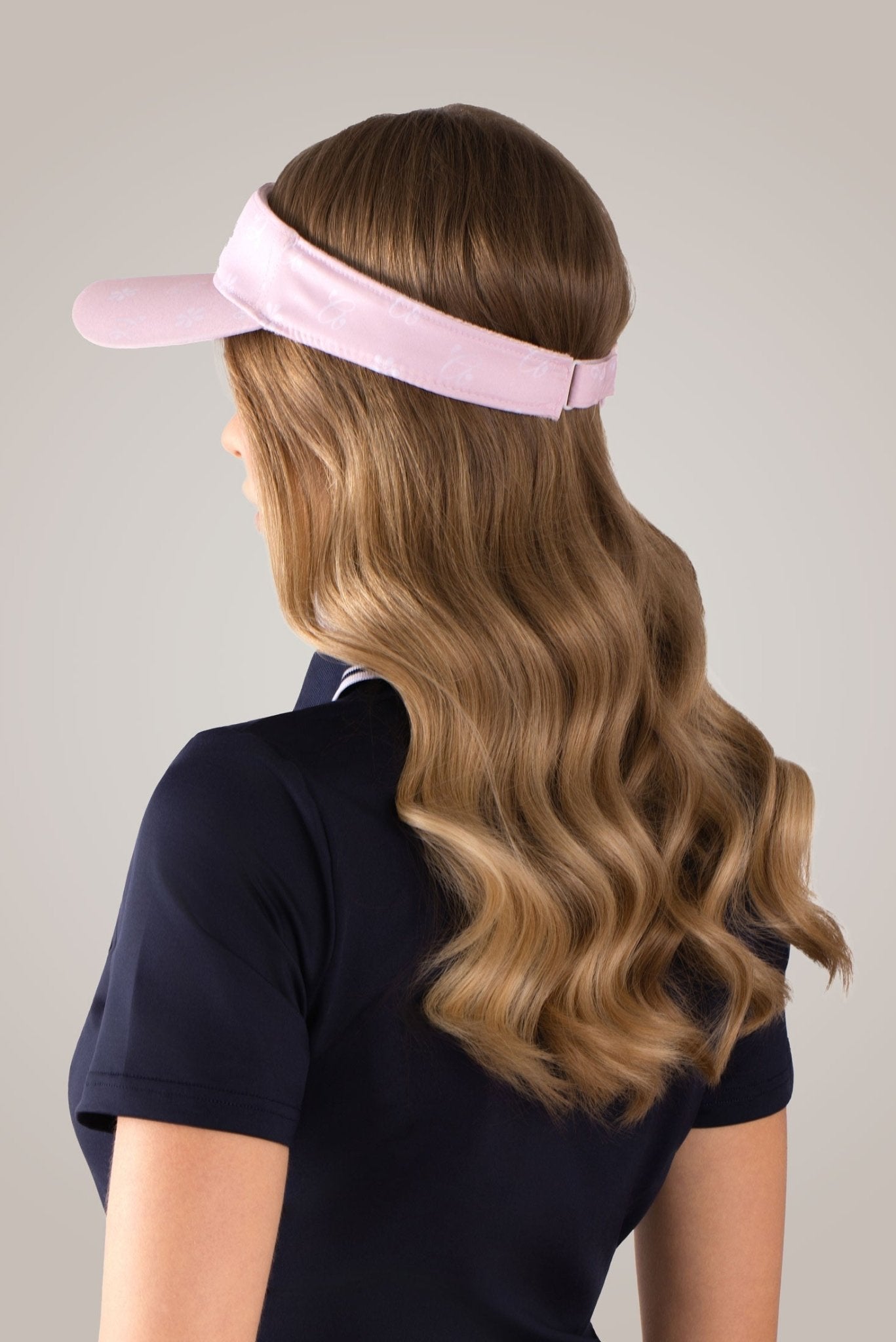 Pink Flowers Sport Visor - Black Girl Golf