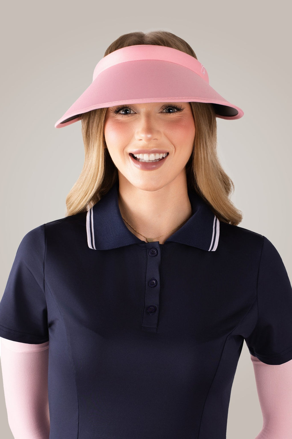 Pink Wide Brim Slide On Visor - Black Girl Golf