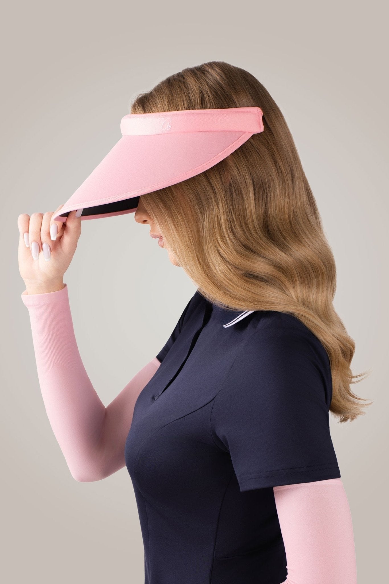 Pink Wide Brim Slide On Visor - Black Girl Golf