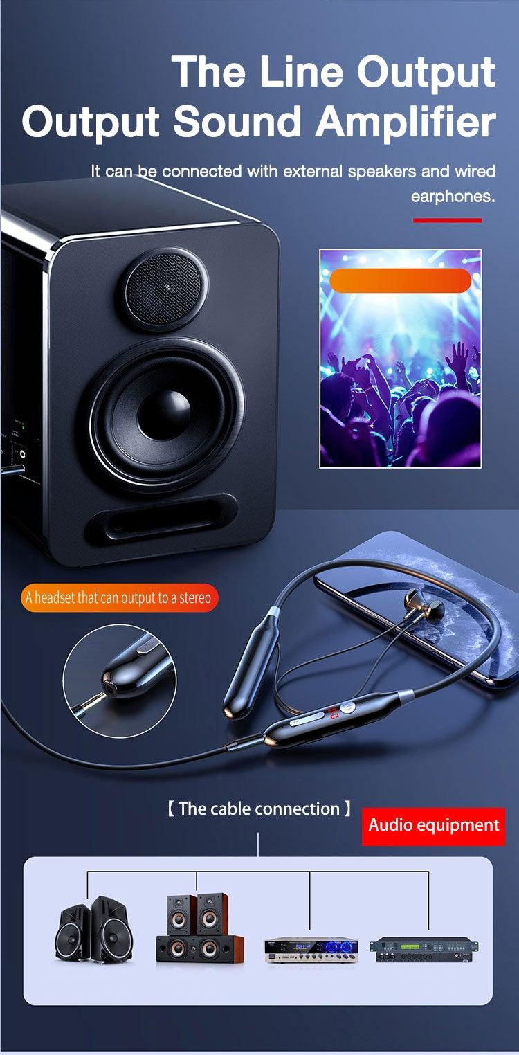 Playback Bluetooth Headphone Bass Wireless Headphones Sport Stereo Bluetooth Earphone Neckband Music Headset Updated Design with Industry Leading Sound & Improved Comfort, Long Wireless Range, Up to 24 Hours of Talk Time - Black Girl Golf