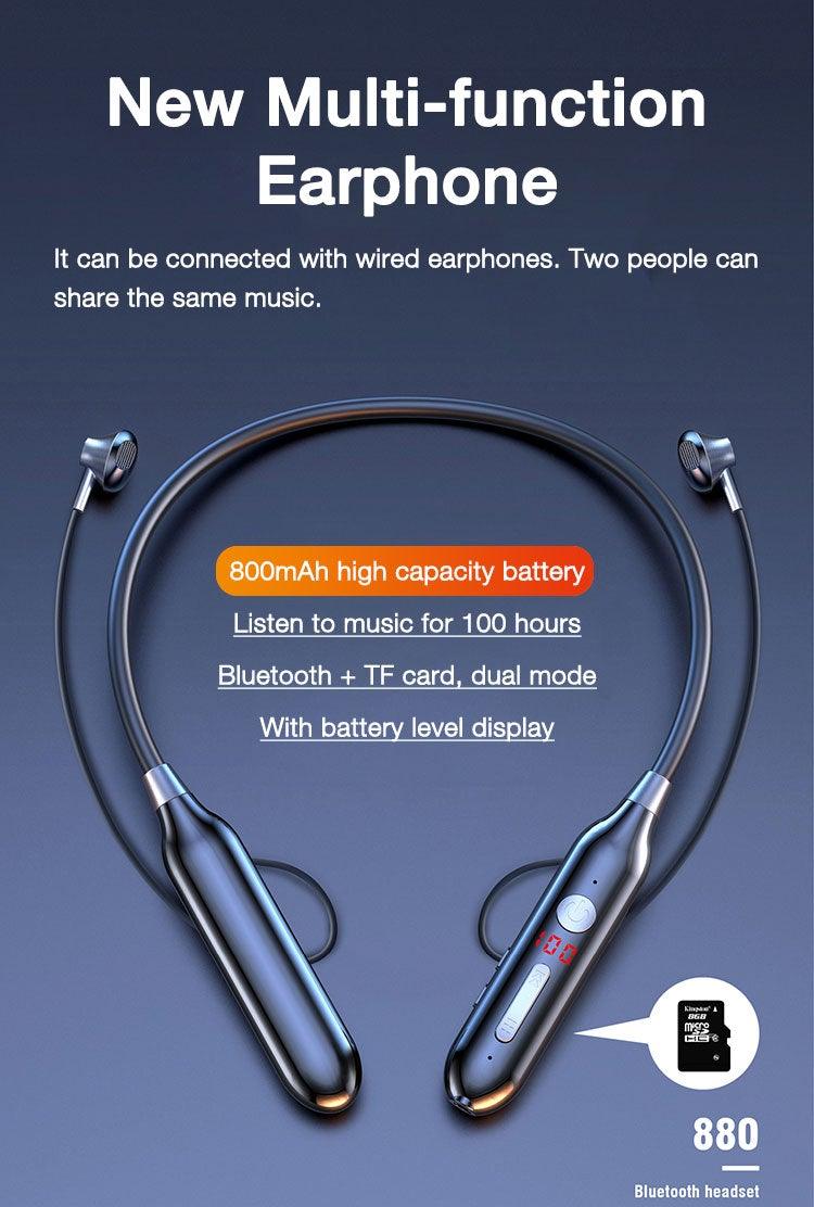 Playback Bluetooth Headphone Bass Wireless Headphones Sport Stereo Bluetooth Earphone Neckband Music Headset Updated Design with Industry Leading Sound & Improved Comfort, Long Wireless Range, Up to 24 Hours of Talk Time - Black Girl Golf