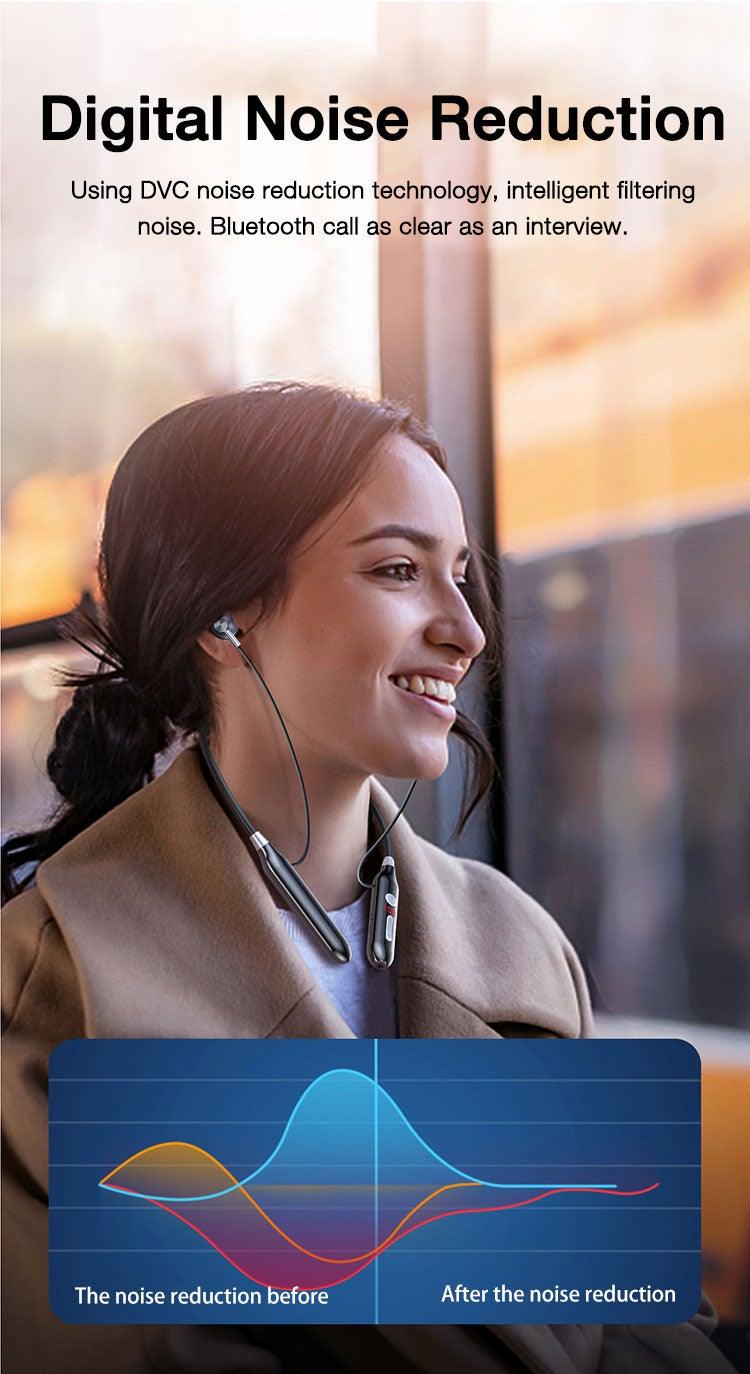 Playback Bluetooth Headphone Bass Wireless Headphones Sport Stereo Bluetooth Earphone Neckband Music Headset Updated Design with Industry Leading Sound & Improved Comfort, Long Wireless Range, Up to 24 Hours of Talk Time - Black Girl Golf
