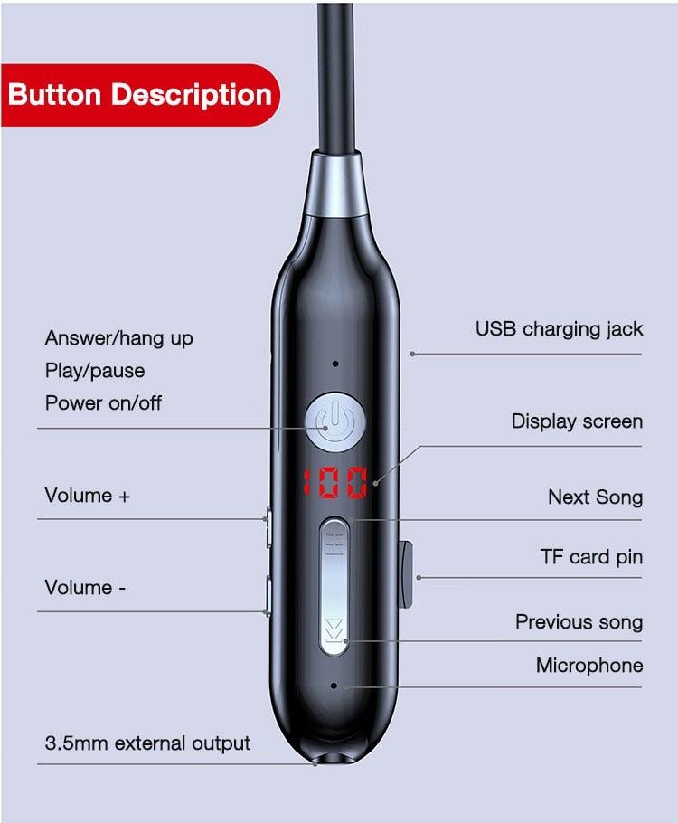 Playback Bluetooth Headphone Bass Wireless Headphones Sport Stereo Bluetooth Earphone Neckband Music Headset Updated Design with Industry Leading Sound & Improved Comfort, Long Wireless Range, Up to 24 Hours of Talk Time - Black Girl Golf