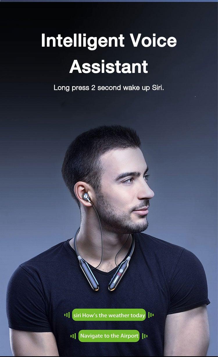 Playback Bluetooth Headphone Bass Wireless Headphones Sport Stereo Bluetooth Earphone Neckband Music Headset Updated Design with Industry Leading Sound & Improved Comfort, Long Wireless Range, Up to 24 Hours of Talk Time - Black Girl Golf