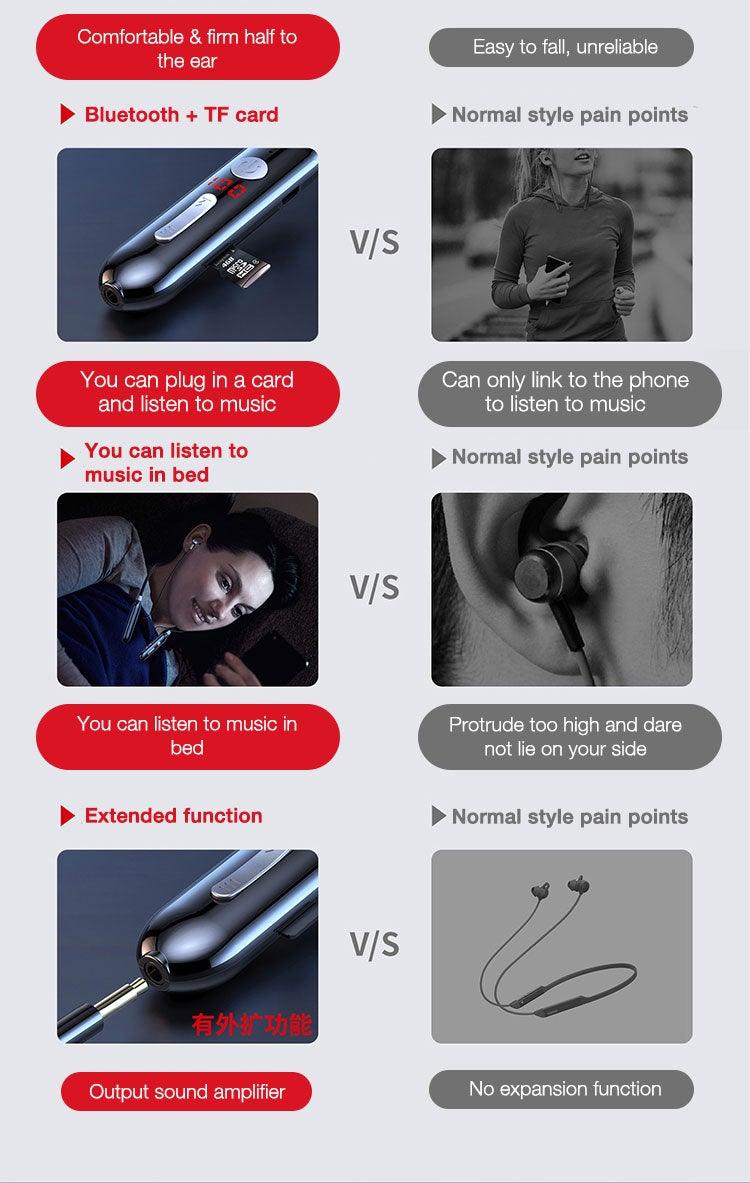 Playback Bluetooth Headphone Bass Wireless Headphones Sport Stereo Bluetooth Earphone Neckband Music Headset Updated Design with Industry Leading Sound & Improved Comfort, Long Wireless Range, Up to 24 Hours of Talk Time - Black Girl Golf