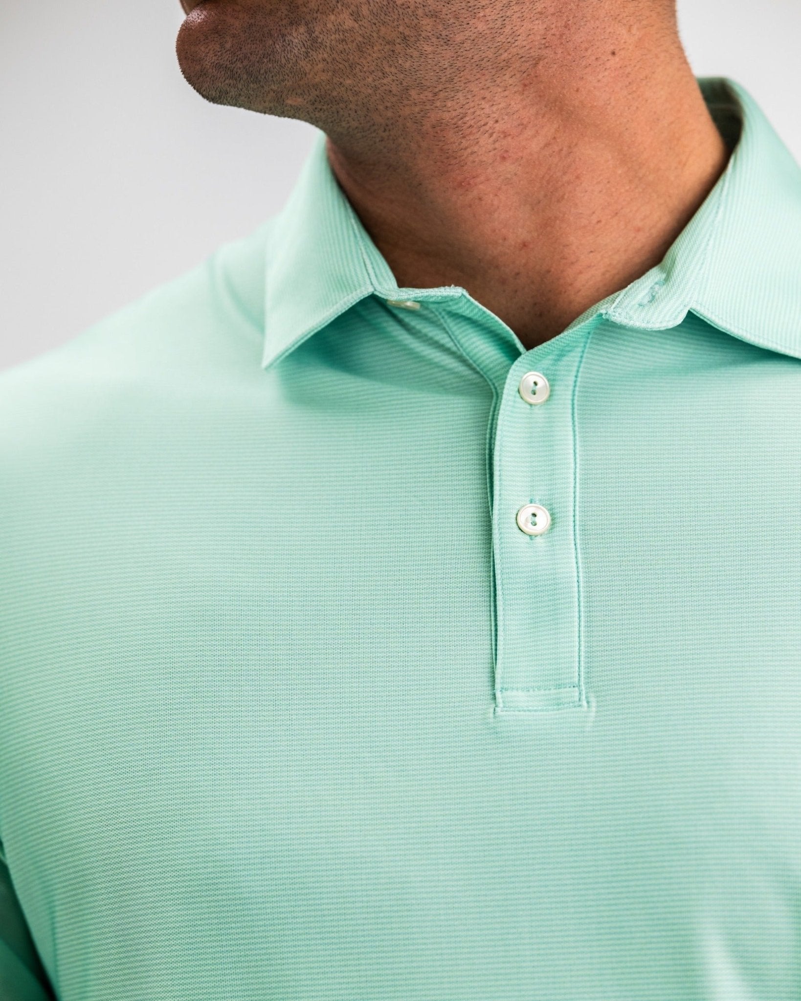 Player Preferred™ Polo - Spearmint Stripes - Black Girl Golf