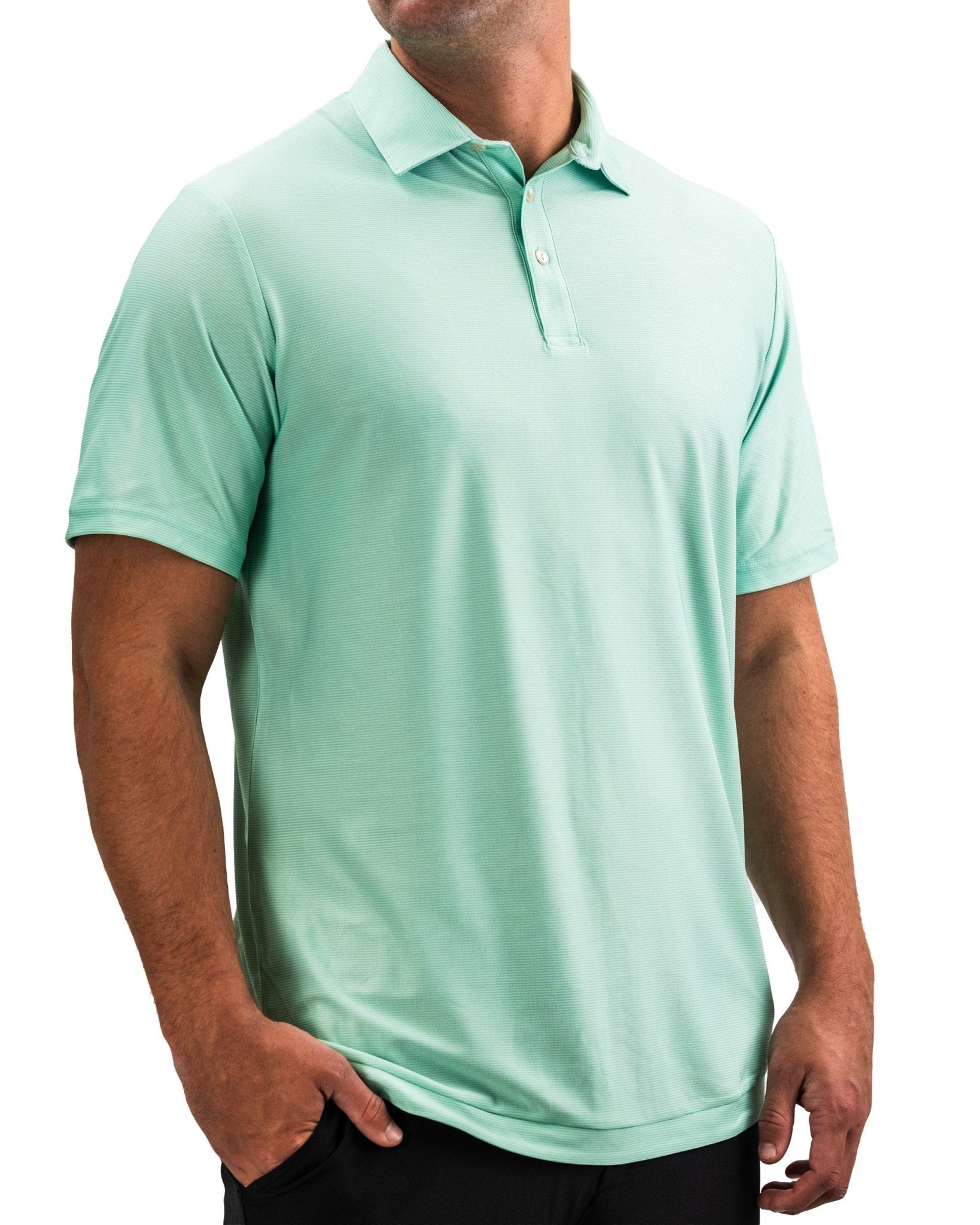Player Preferred™ Polo - Spearmint Stripes - Black Girl Golf