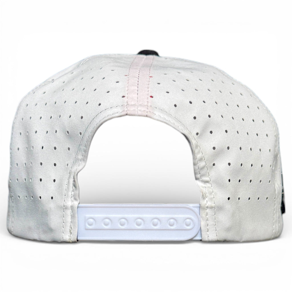 Pocket Aces Golf Hat | Snapback Cap | Built - in Magnetic Ball Marker Holder + Marker Included | Adjustable Gray & Black - Black Girl Golf