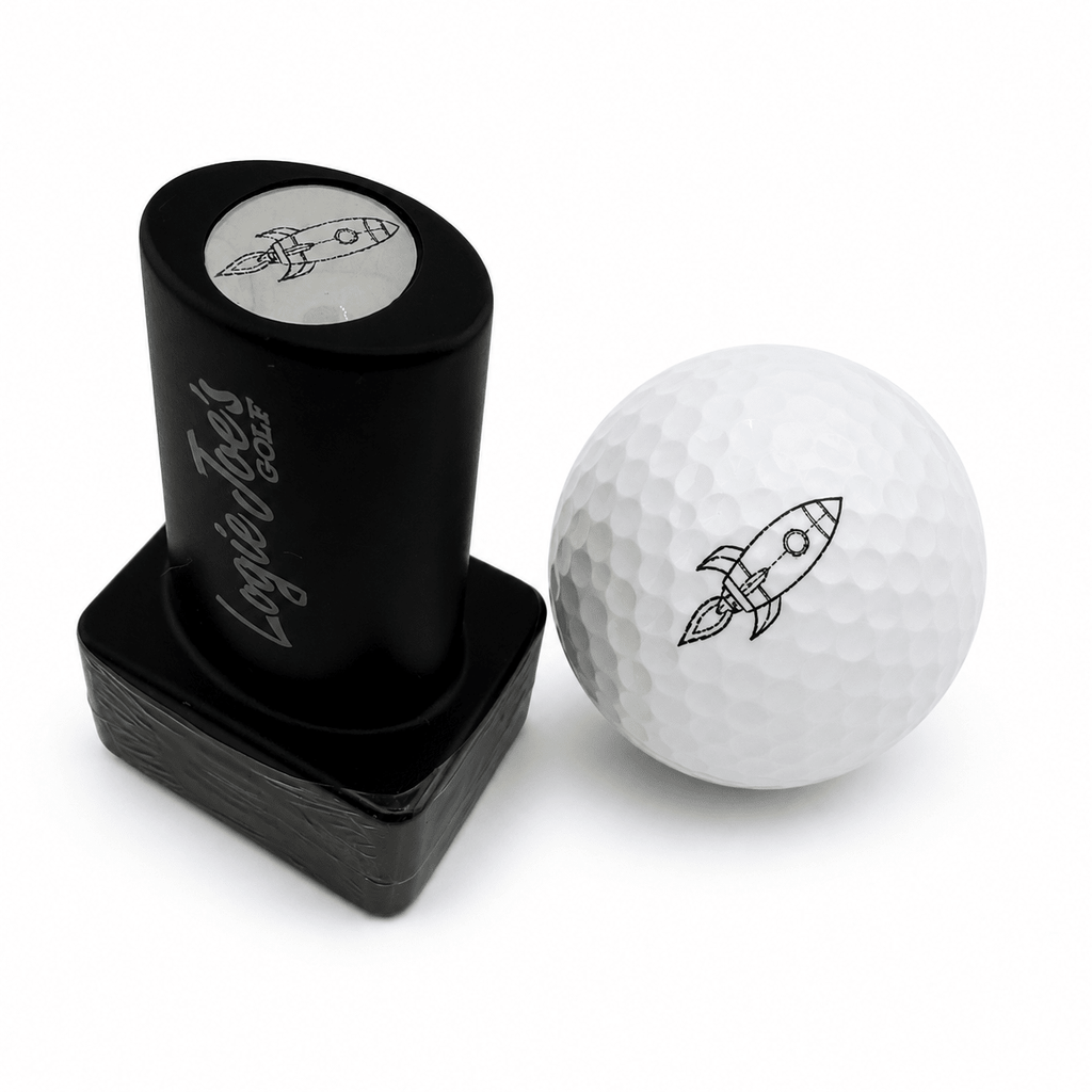 Pocket Rocket Stamp | Quick - Dry Ink Stamper | Easy Ball Identification | Fun Golf Gift - Black Girl Golf