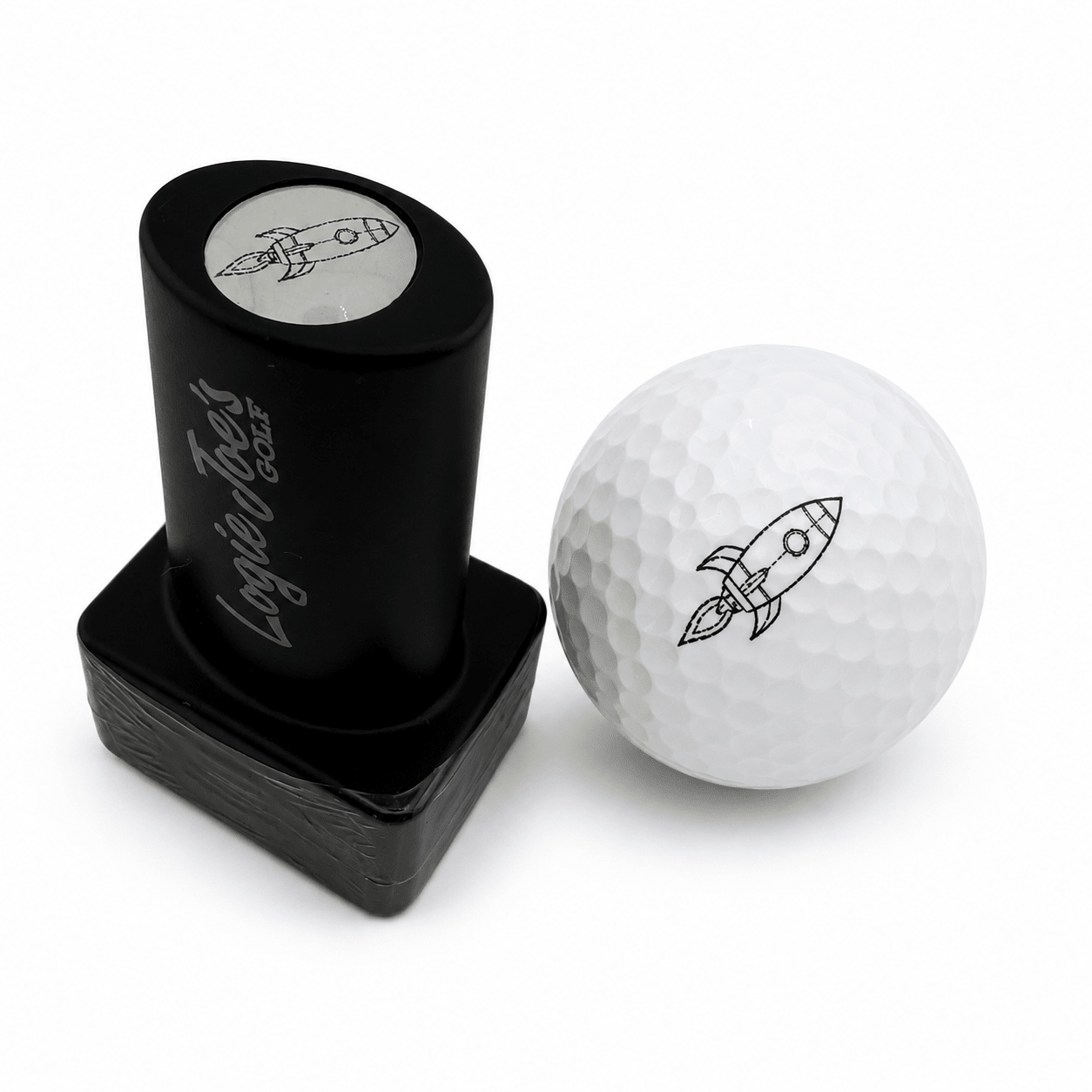 Pocket Rocket Stamp | Quick - Dry Ink Stamper | Easy Ball Identification | Fun Golf Gift - Black Girl Golf