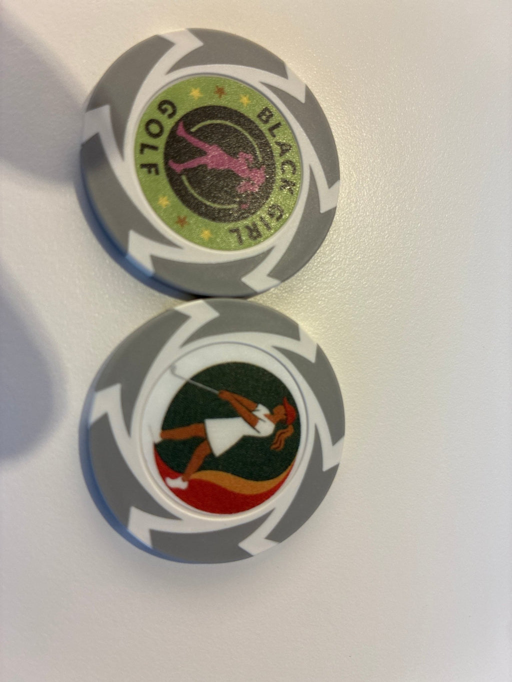 Poker Chip ballmarker - Black Girl Golf