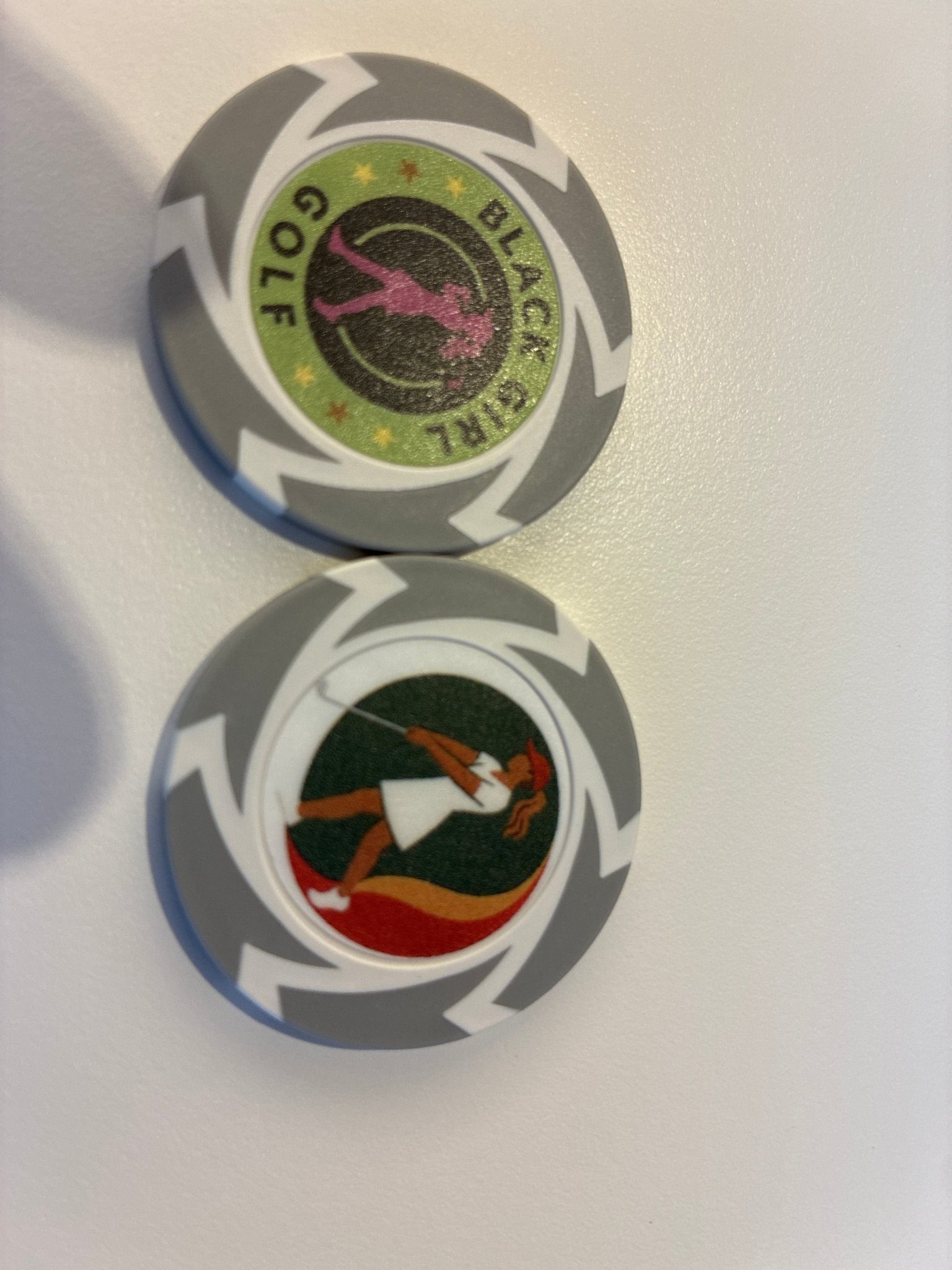 Poker Chip ballmarker - Black Girl Golf