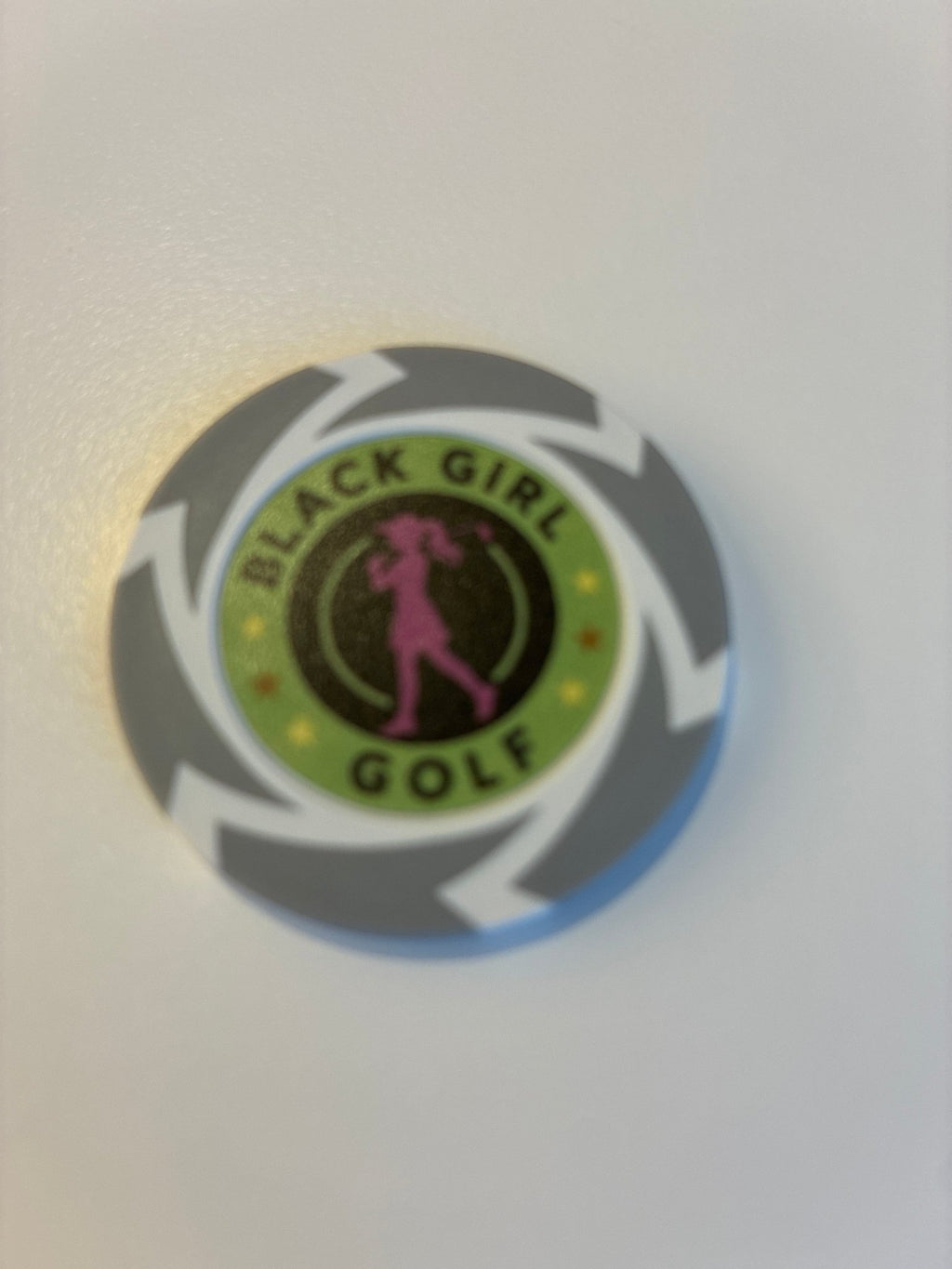 Poker Chip ballmarker - Black Girl Golf