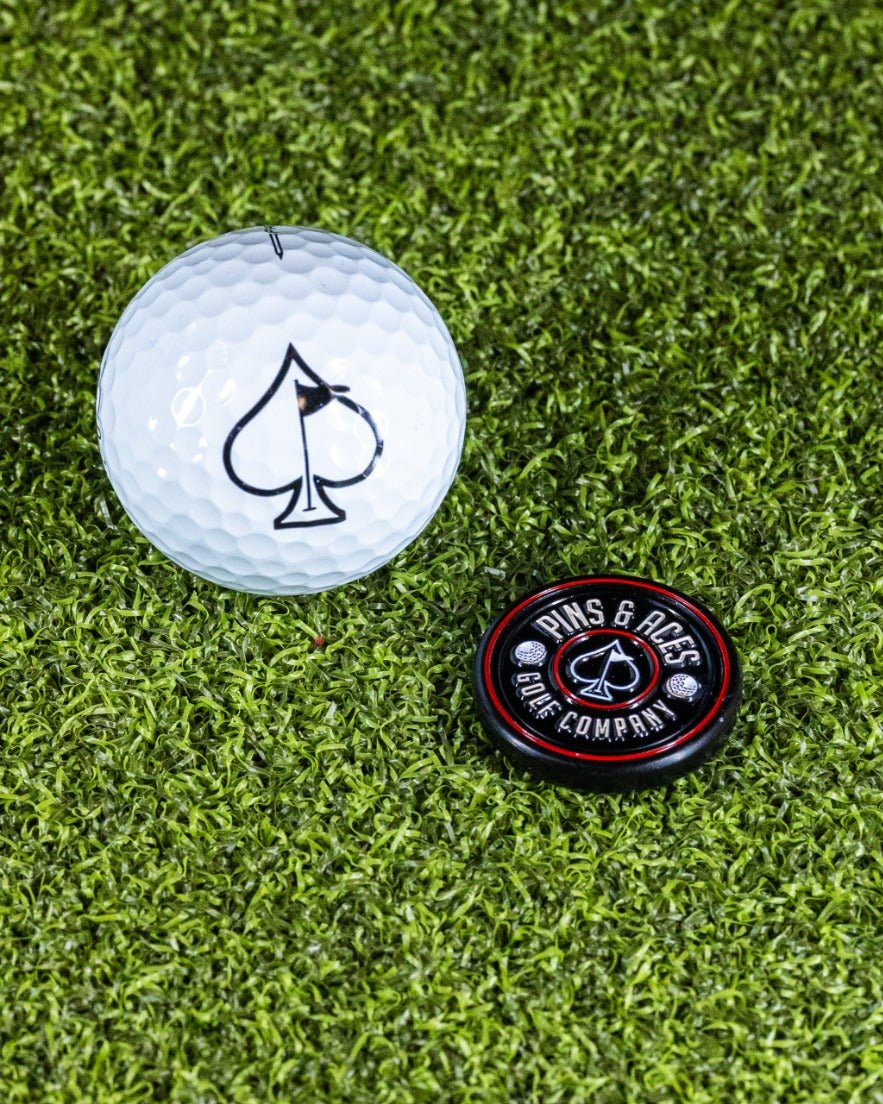 Pop Out Medallion Ball Marker - Black - Black Girl Golf