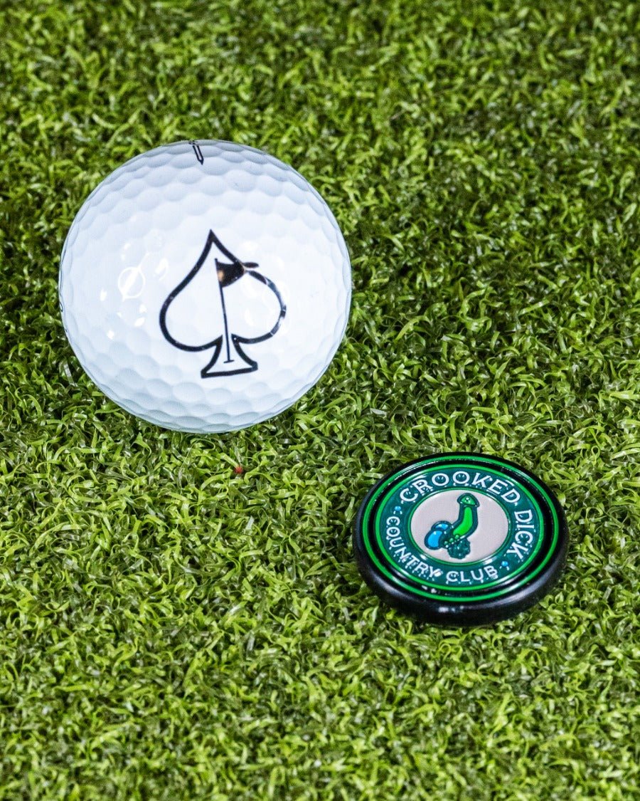 Pop Out Medallion Ball Marker - Crooked Dick - Black Girl Golf