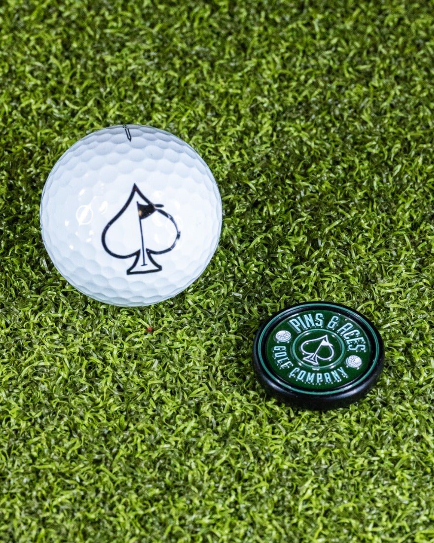 Pop Out Medallion Ball Marker - Green - Black Girl Golf