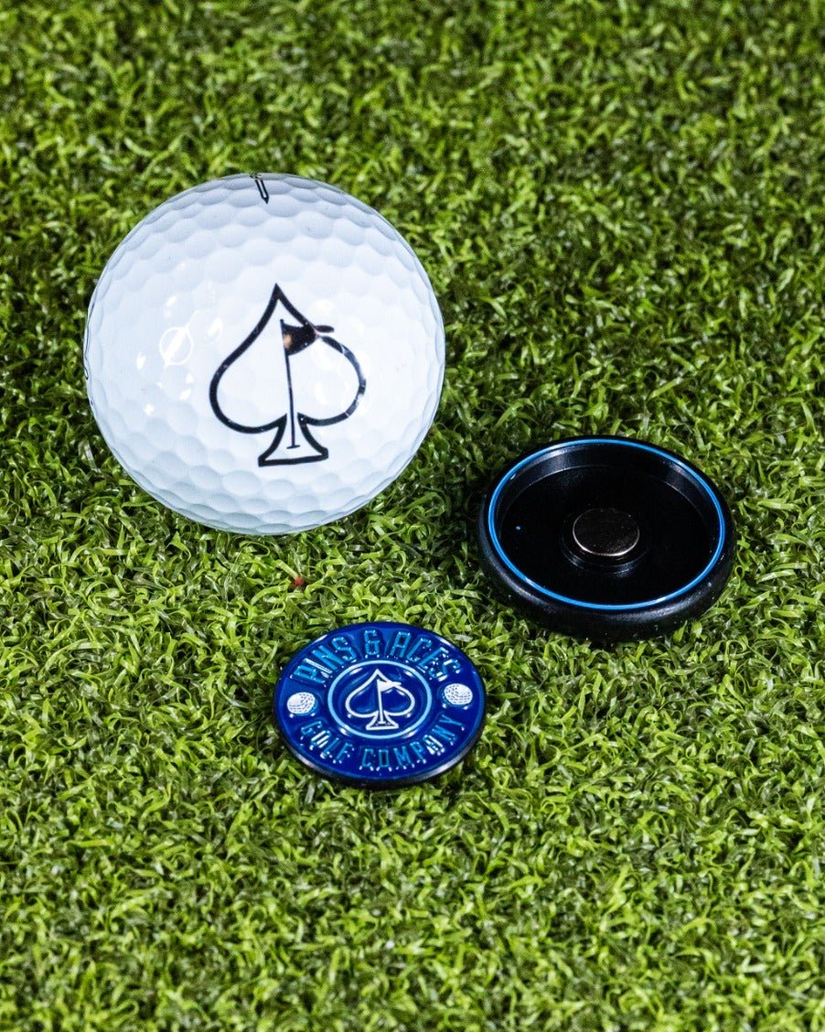 Pop Out Medallion Ball Marker - Navy - Black Girl Golf