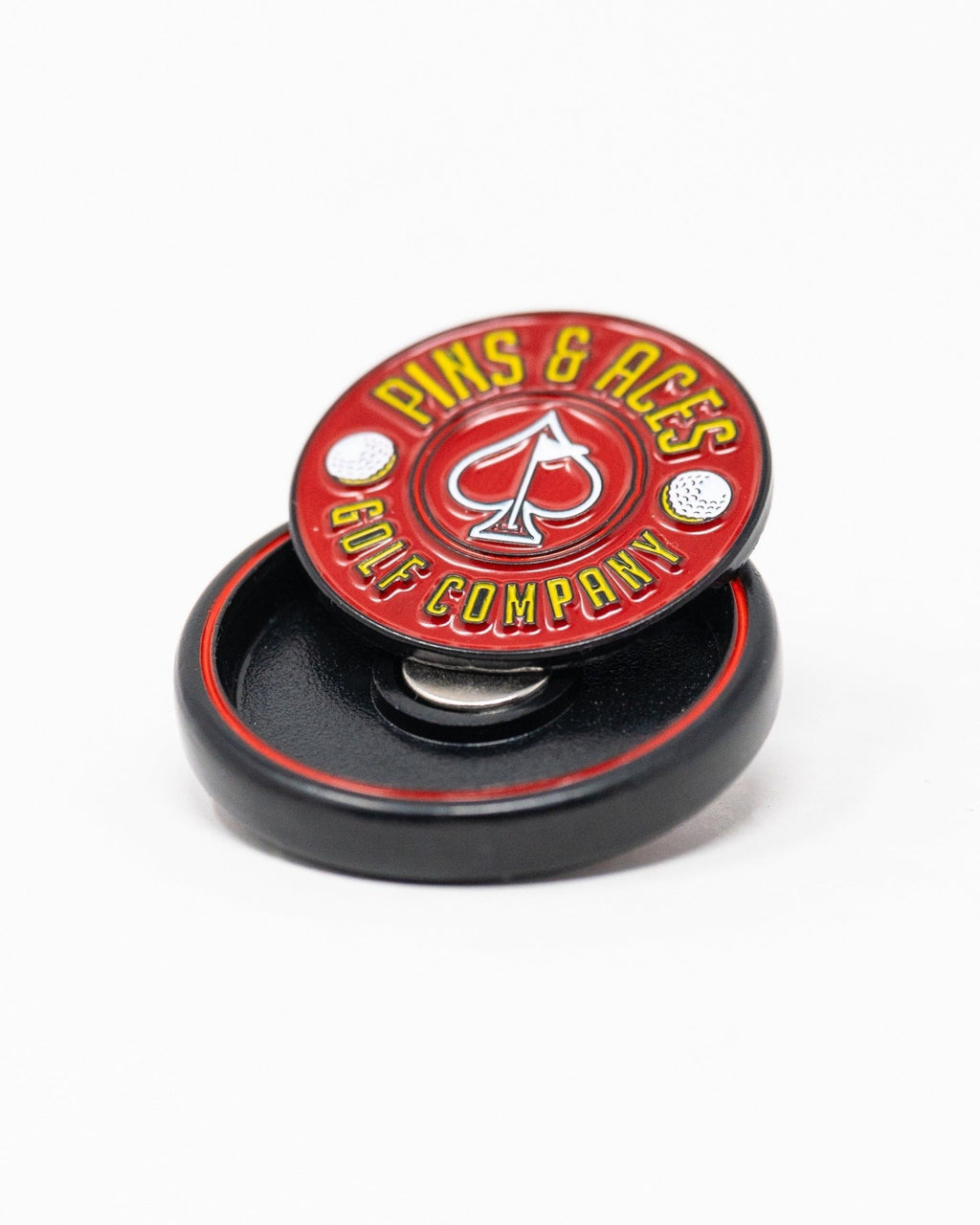 Pop Out Medallion Ball Marker - Red - Black Girl Golf