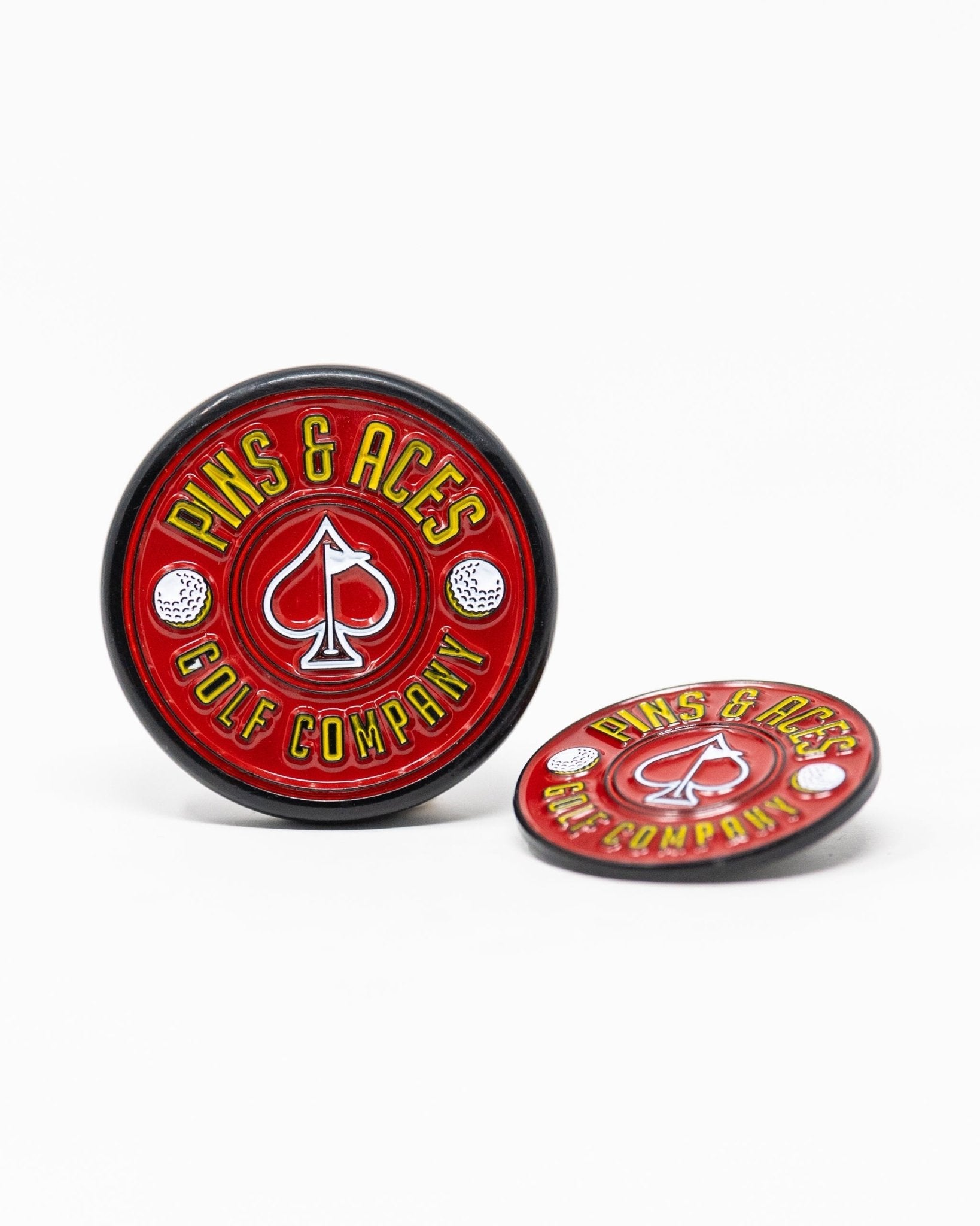 Pop Out Medallion Ball Marker - Red - Black Girl Golf
