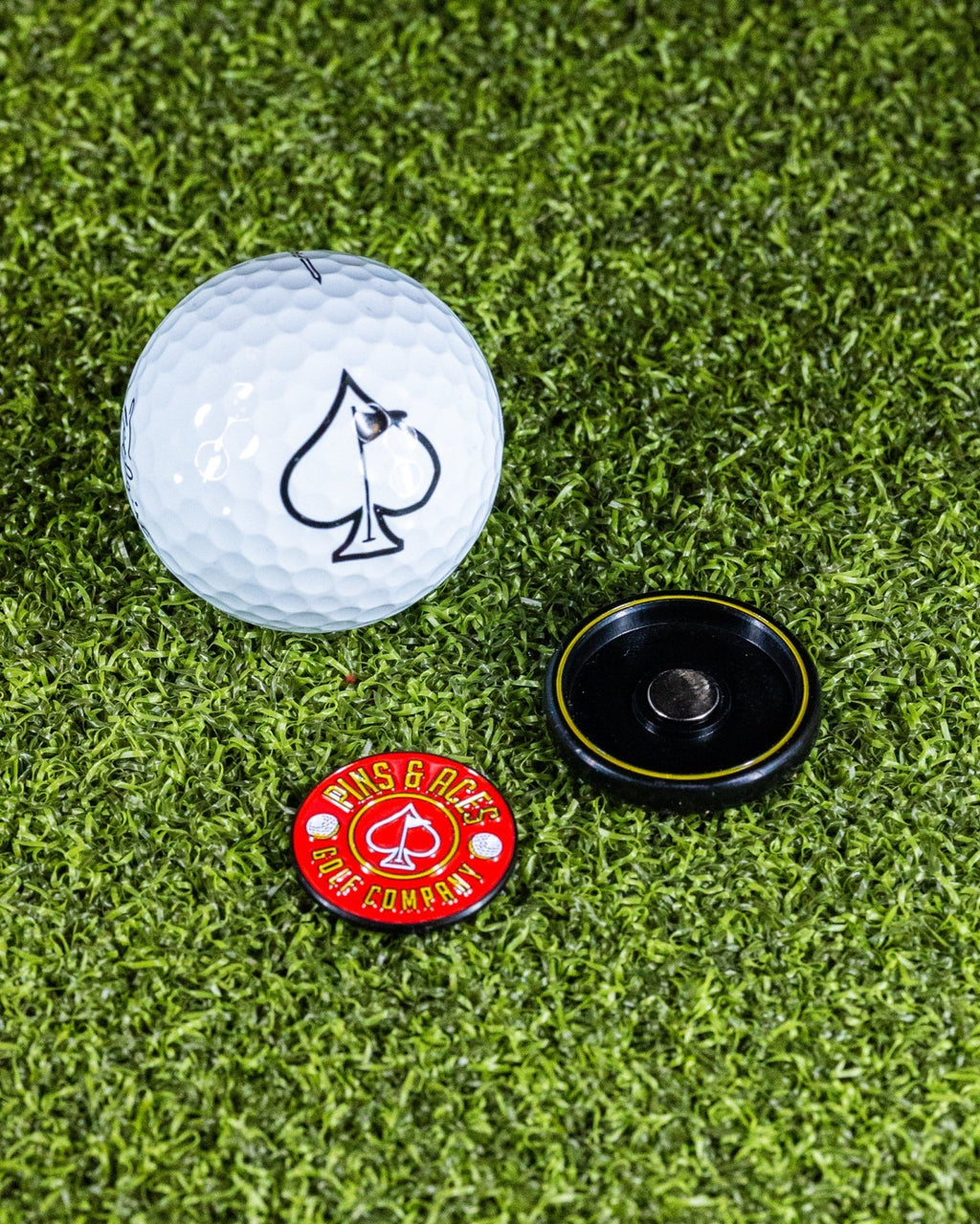 Pop Out Medallion Ball Marker - Red - Black Girl Golf