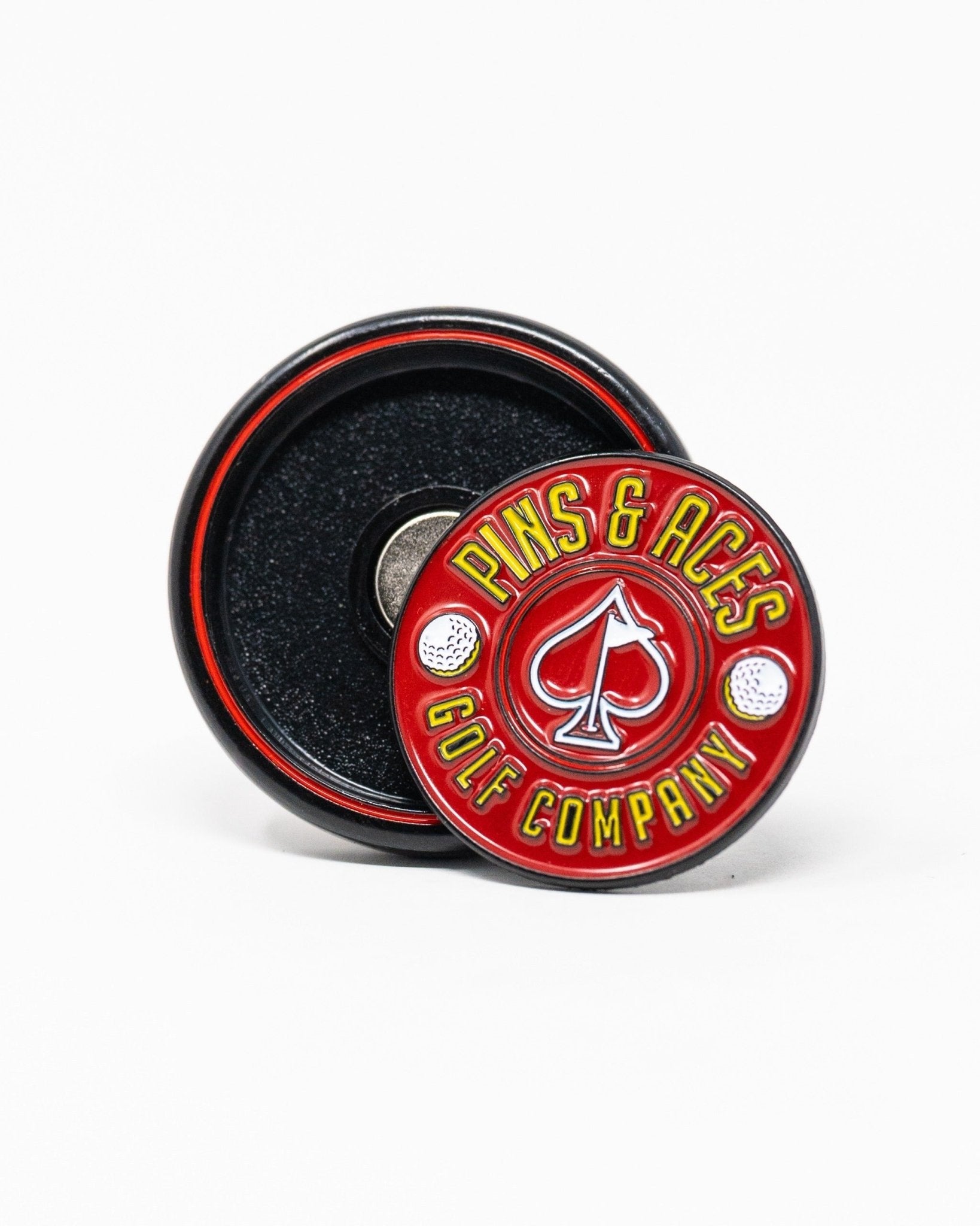 Pop Out Medallion Ball Marker - Red - Black Girl Golf