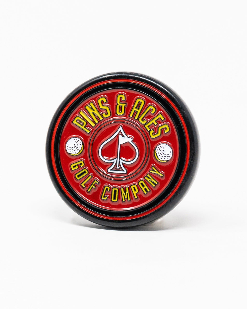 Pop Out Medallion Ball Marker - Red - Black Girl Golf