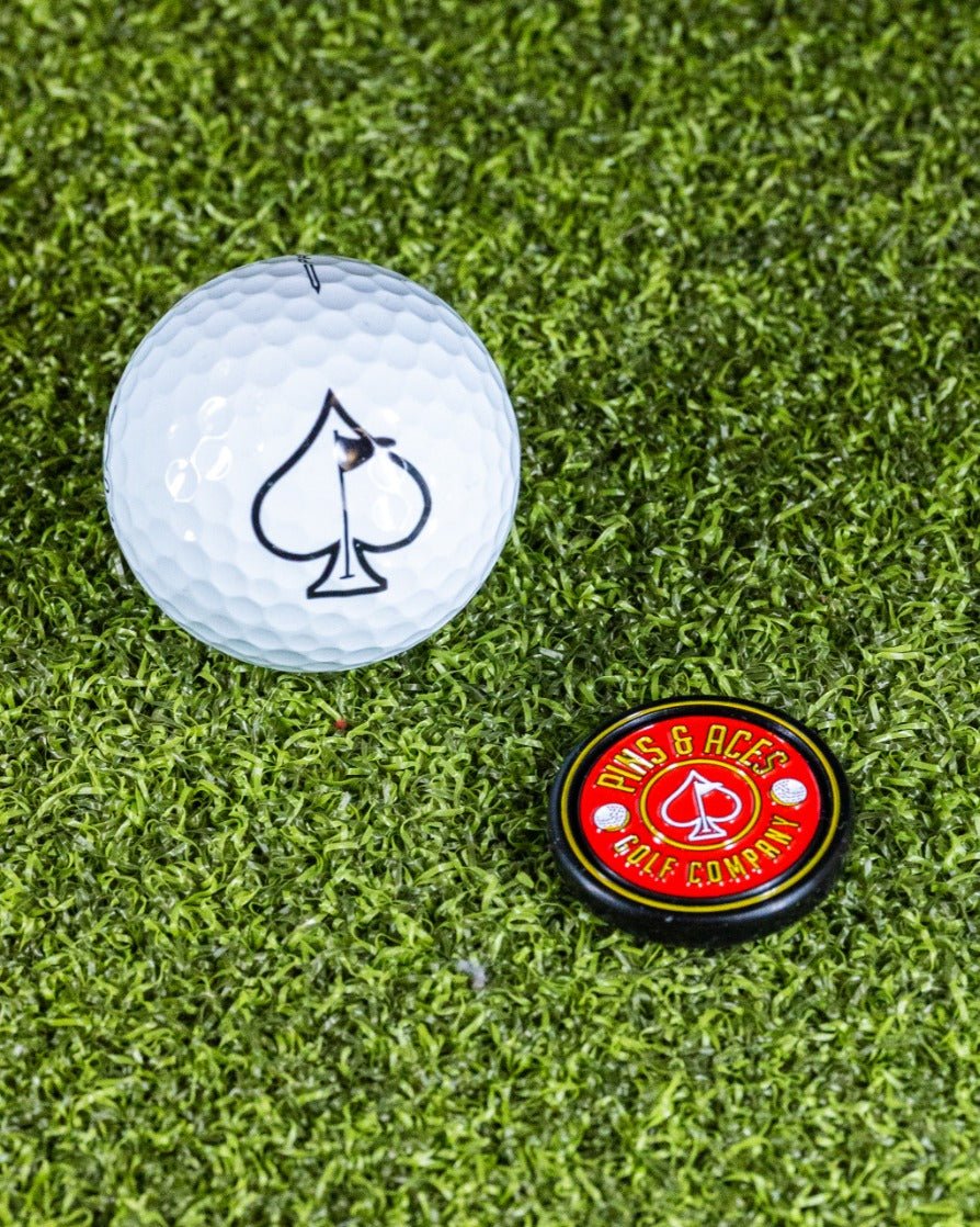 Pop Out Medallion Ball Marker - Red - Black Girl Golf