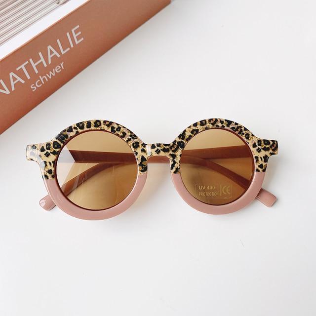 Popular Sunglasses For Children Boy/Girl New Elegant Leopard Double Color Cartoon Bear Shapes New Round Shape Sunglasses For Kids As Well As For Women And Men - Black Girl Golf