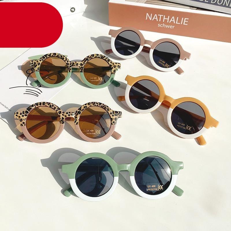 Popular Sunglasses For Children Boy/Girl New Elegant Leopard Double Color Cartoon Bear Shapes New Round Shape Sunglasses For Kids As Well As For Women And Men - Black Girl Golf