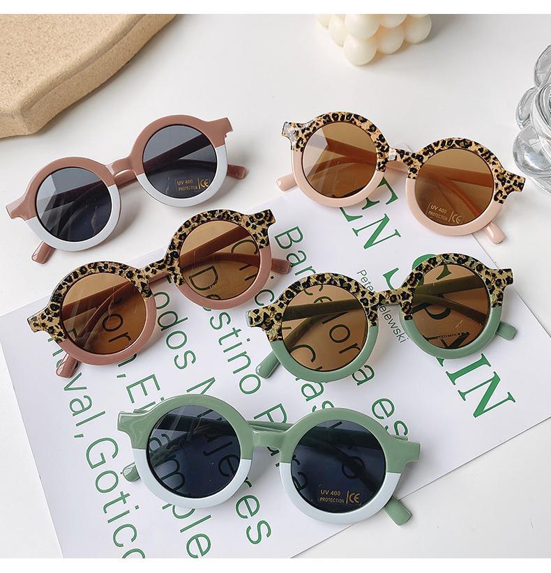Popular Sunglasses For Children Boy/Girl New Elegant Leopard Double Color Cartoon Bear Shapes New Round Shape Sunglasses For Kids As Well As For Women And Men - Black Girl Golf