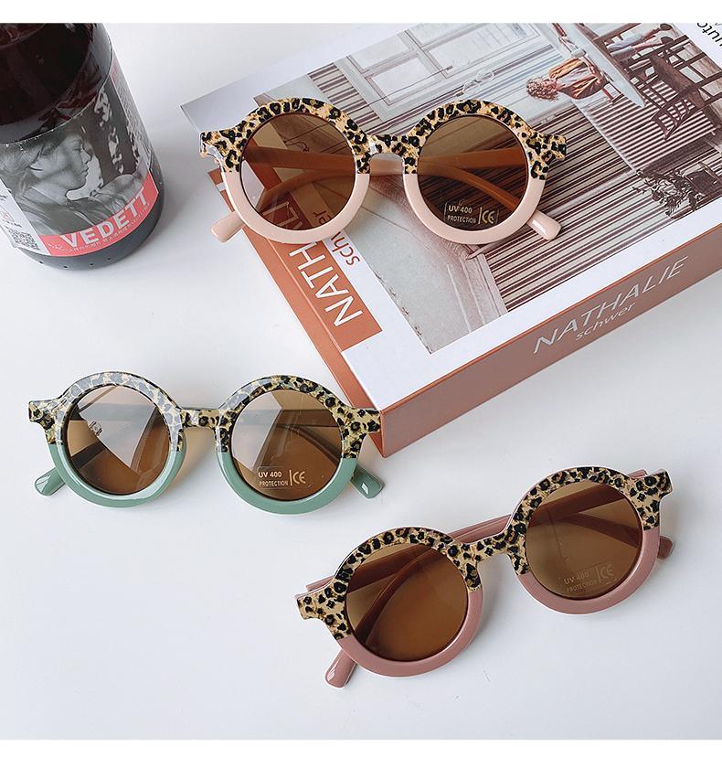 Popular Sunglasses For Children Boy/Girl New Elegant Leopard Double Color Cartoon Bear Shapes New Round Shape Sunglasses For Kids As Well As For Women And Men - Black Girl Golf