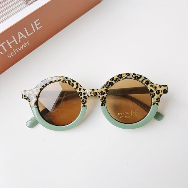 Popular Sunglasses For Children Boy/Girl New Elegant Leopard Double Color Cartoon Bear Shapes New Round Shape Sunglasses For Kids As Well As For Women And Men - Black Girl Golf