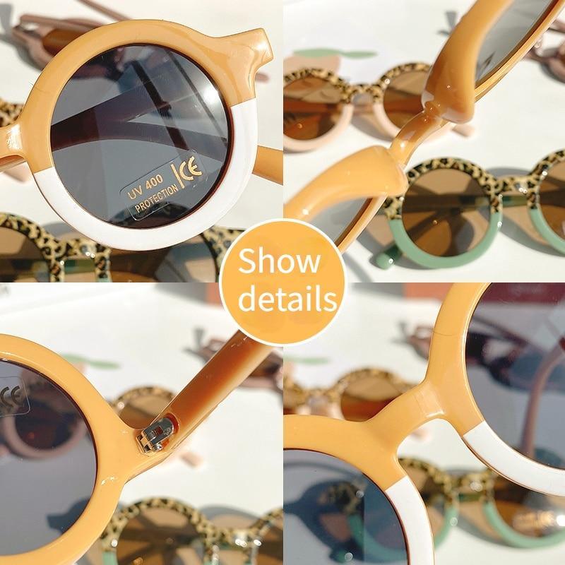 Popular Sunglasses For Children Boy/Girl New Elegant Leopard Double Color Cartoon Bear Shapes New Round Shape Sunglasses For Kids As Well As For Women And Men - Black Girl Golf