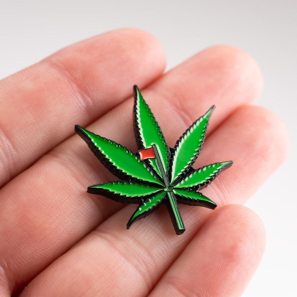 Pot Leaf Ball Marker - Black Girl Golf