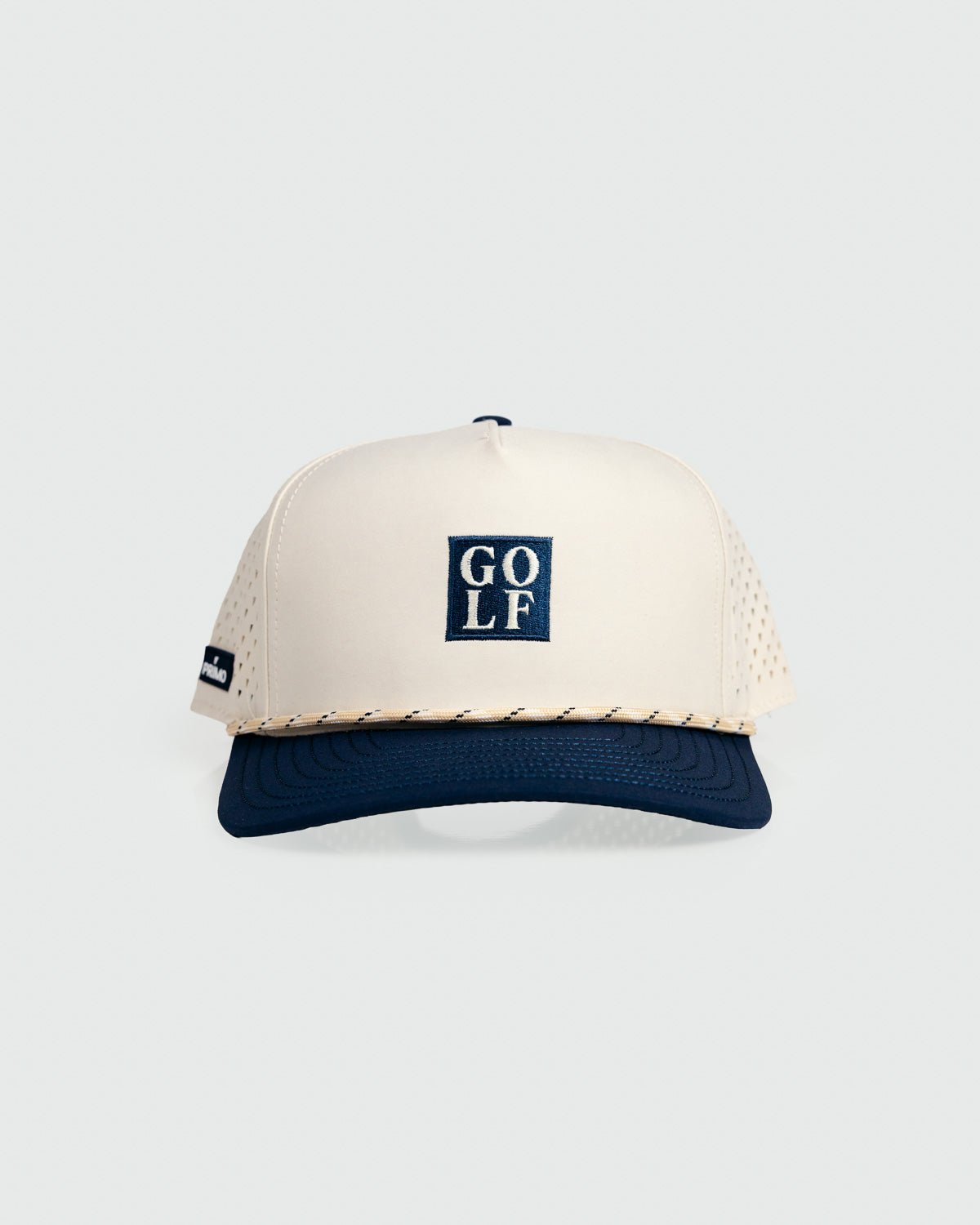 Primo Golf Hat — Cream & Navy - Black Girl Golf