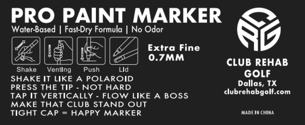 Pro Golf Paint Marker - Black Girl Golf