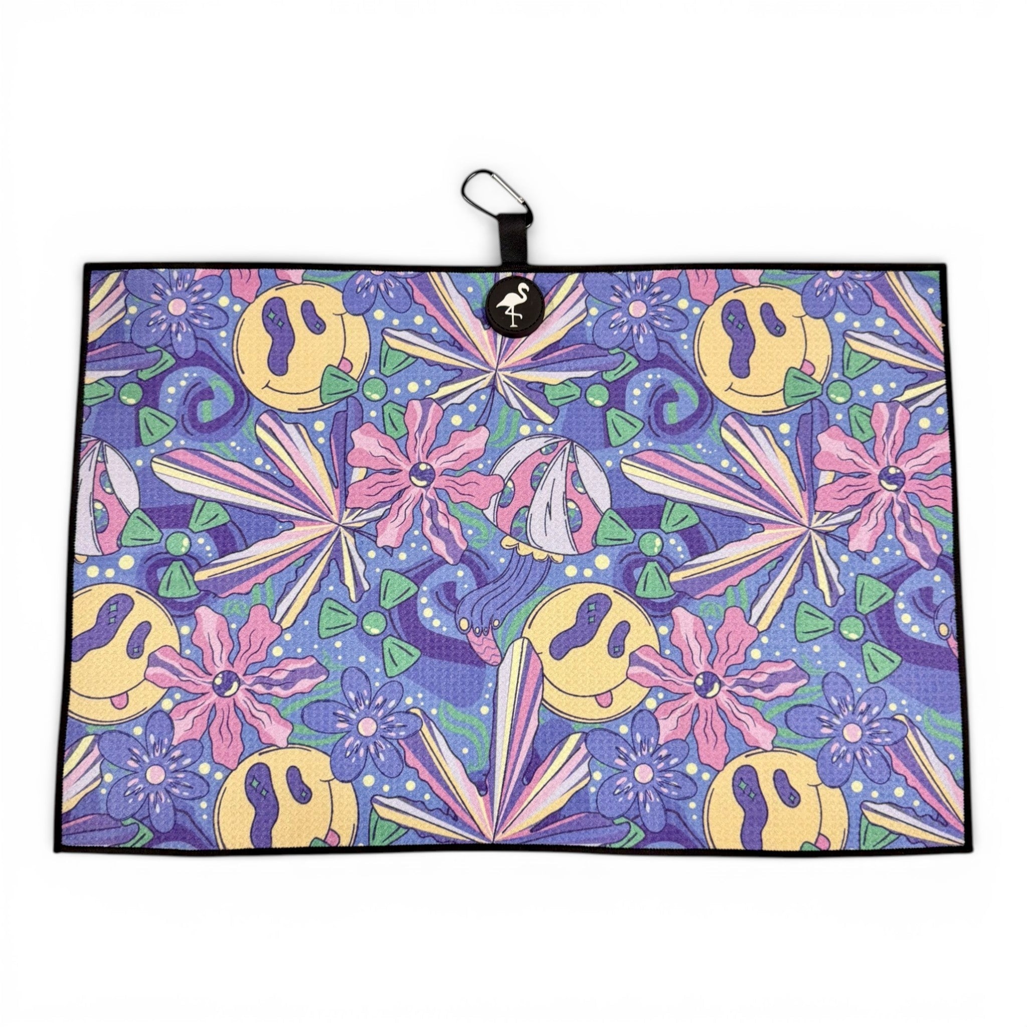 Purple Haze Golf Towel | Premium Double-Sided Microfiber | Heavy-Duty Magnetic Towel with Carabiner Clip | 24 x 16 in - Black Girl Golf
