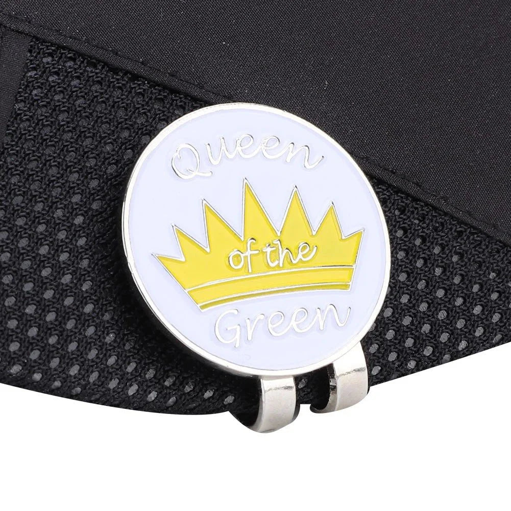Queen of the Green Golf Ball Marker Clip - Black Girl Golf