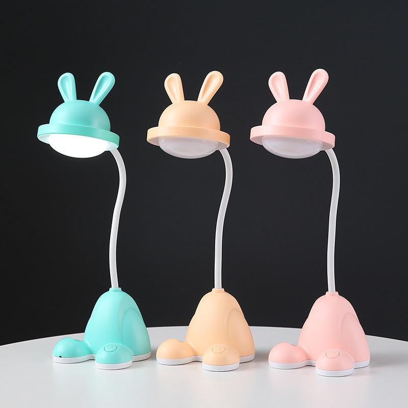 Rabbit LED Table Lamp Kids Desk Bunny Night Lights Studying Bedroom Decor Baby Bed Restaurant Living Room Cute Gift USB Charging Cute Study Lamps for Bedroom Décor - Black Girl Golf