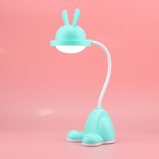 Rabbit LED Table Lamp Kids Desk Bunny Night Lights Studying Bedroom Decor Baby Bed Restaurant Living Room Cute Gift USB Charging Cute Study Lamps for Bedroom Décor - Black Girl Golf