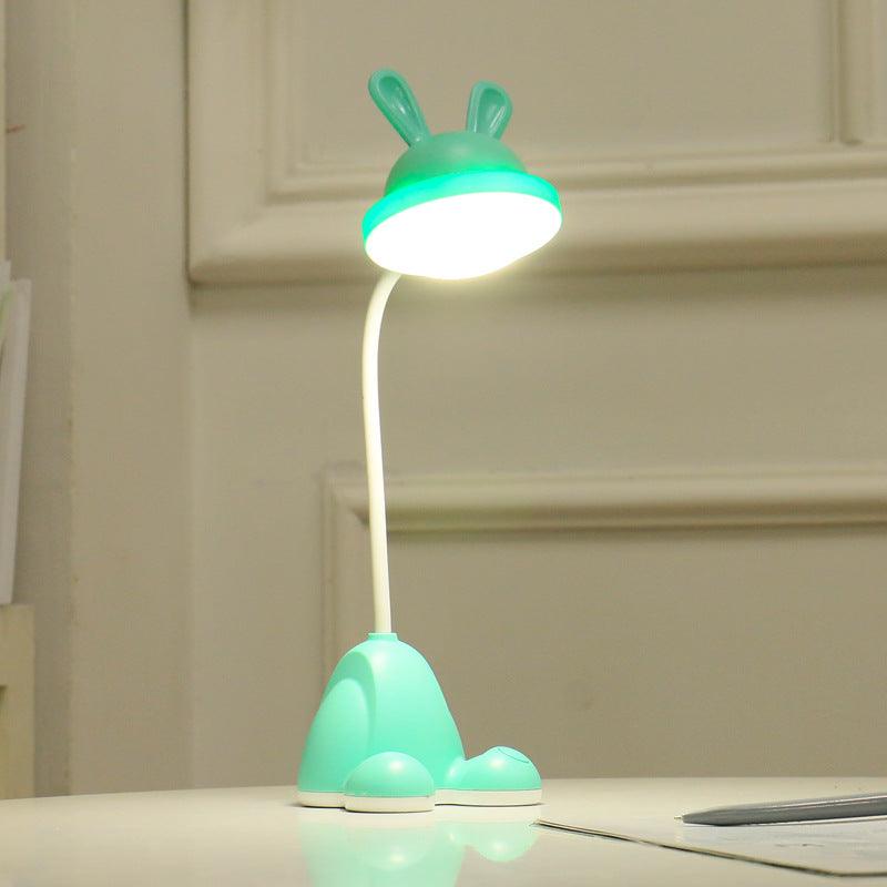 Rabbit LED Table Lamp Kids Desk Bunny Night Lights Studying Bedroom Decor Baby Bed Restaurant Living Room Cute Gift USB Charging Cute Study Lamps for Bedroom Décor - Black Girl Golf