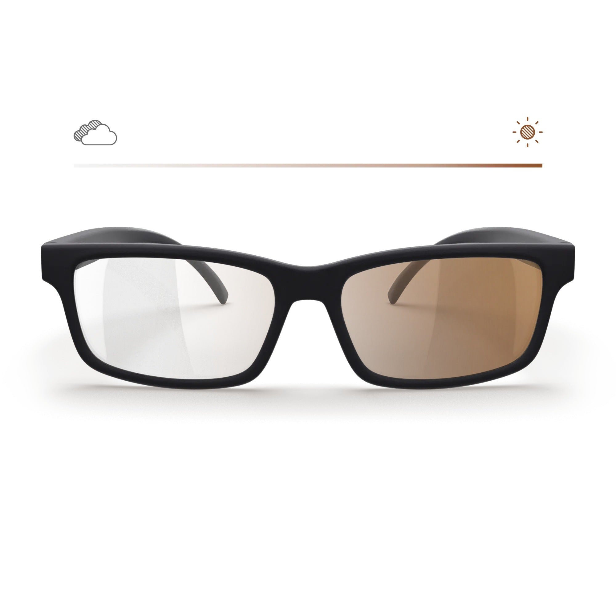 Rectangle Transitions® Xtra Active Prescription Sunglasses - Black Girl Golf