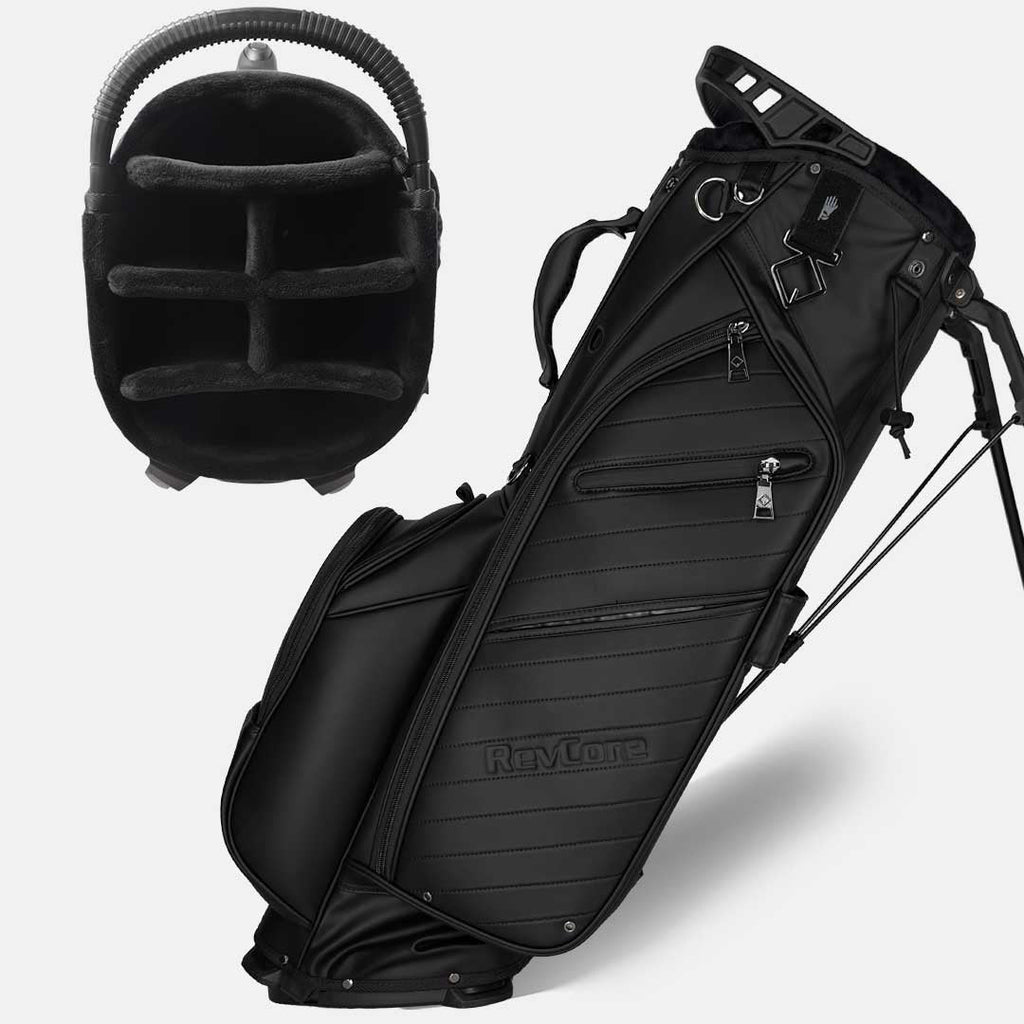 RevCore Lux Golf Hybrid Stand Bag | 6 Way & 14 Way Dividers - Black Girl Golf