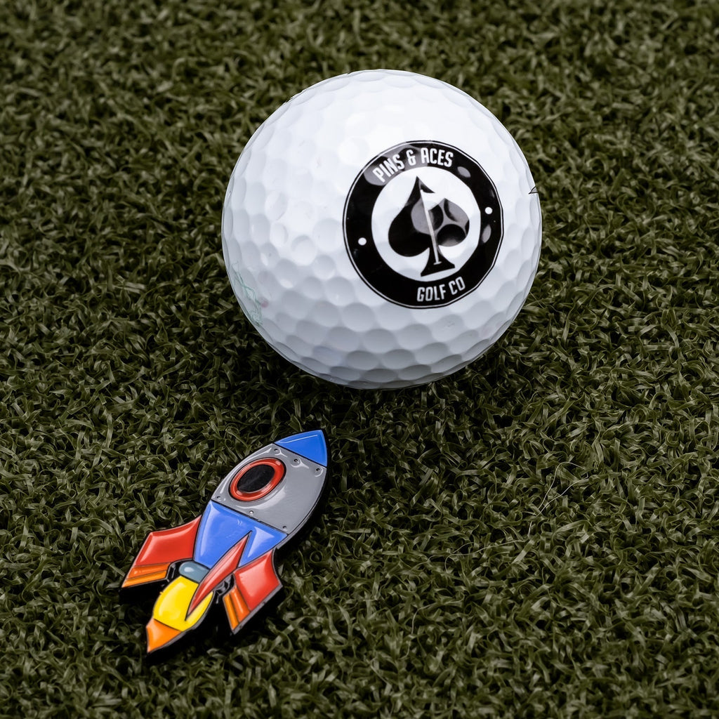 Rocket Emoji Ball Marker - Black Girl Golf