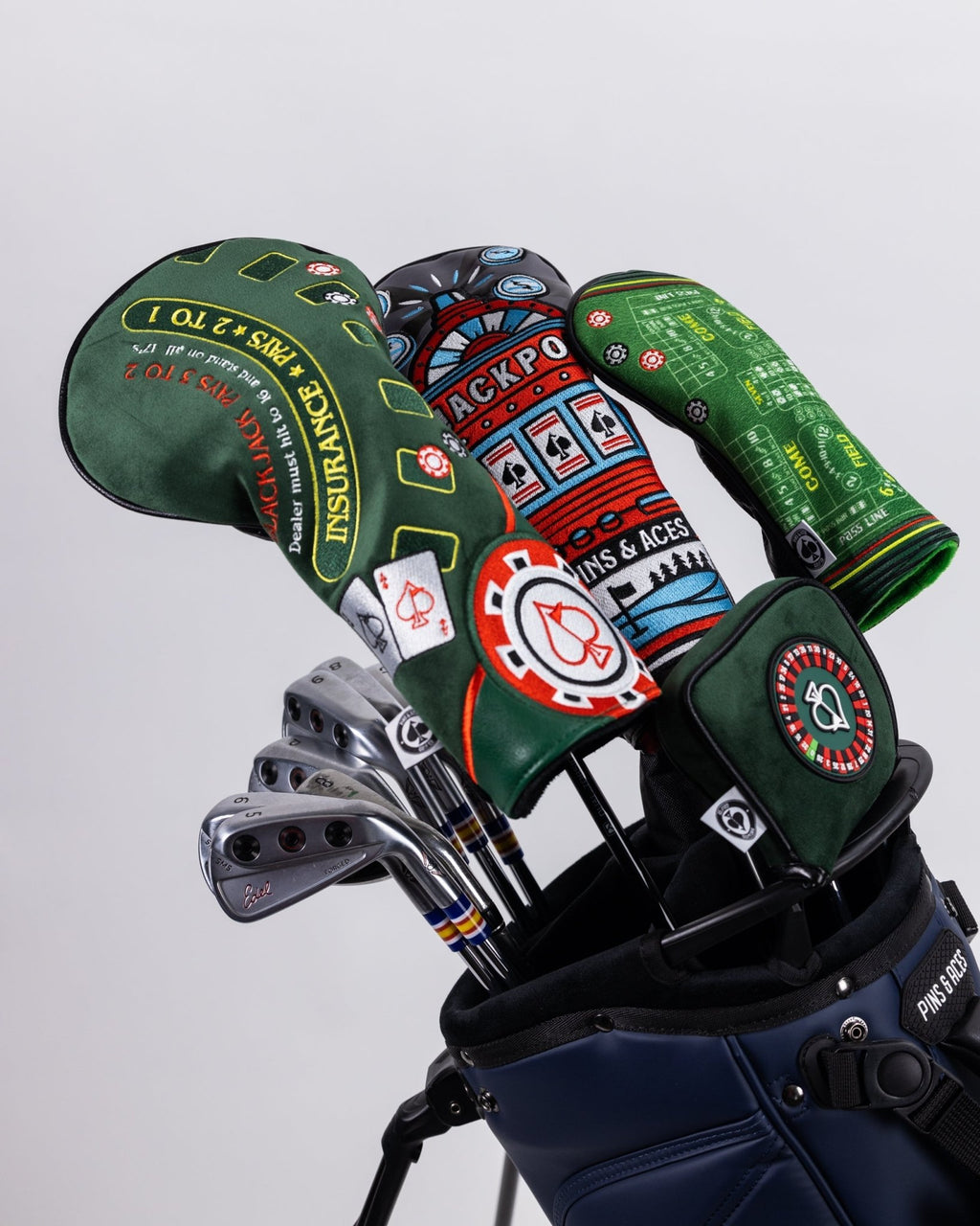 Roulette - Mallet Putter Cover - Black Girl Golf